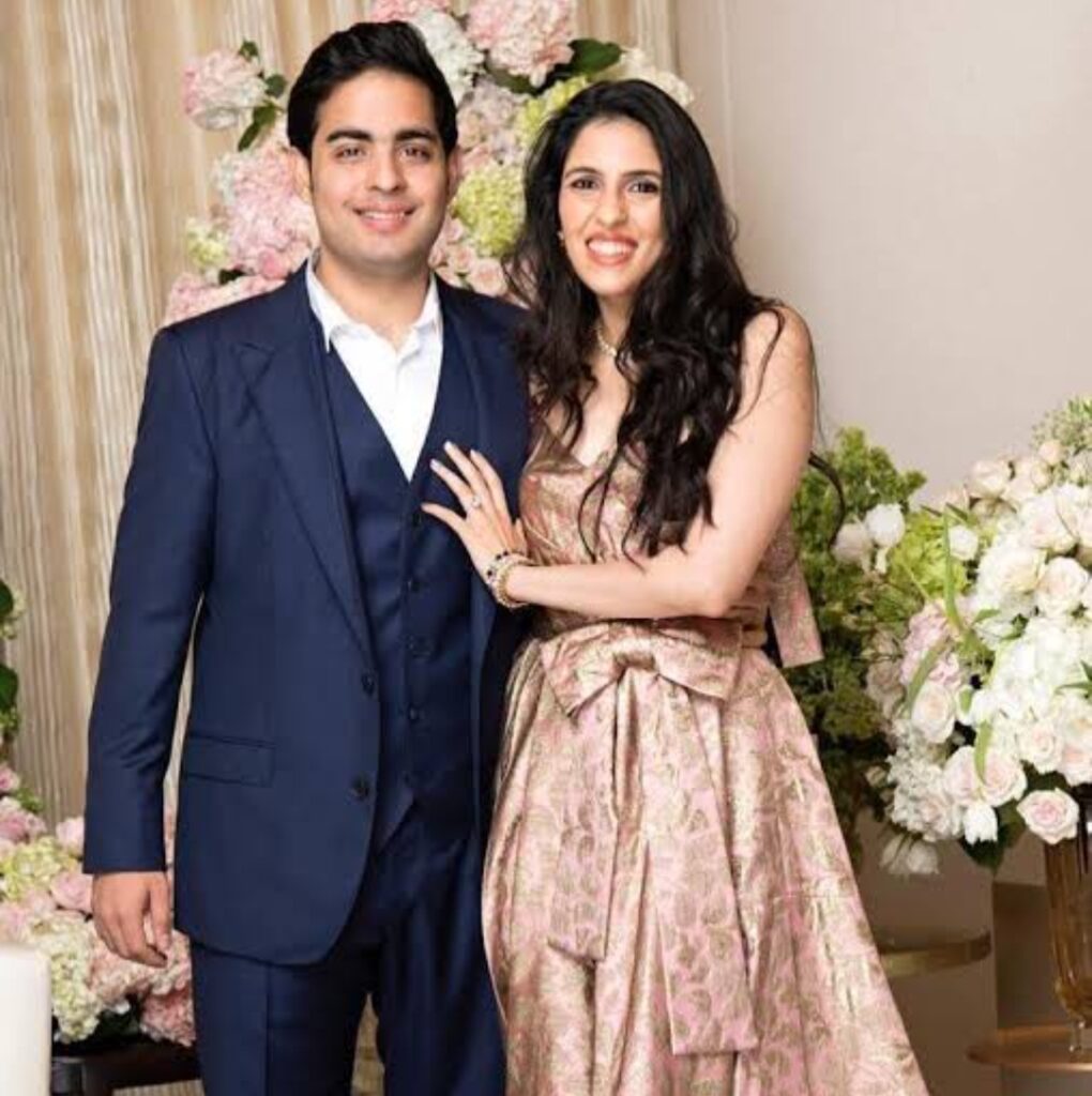 akash ambani with wife sholka mehta photo